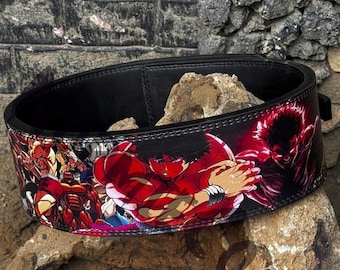 Ceinture à levier en cuir Baki Anime : ceinture de musculation personnalisée pour dynamophilie
