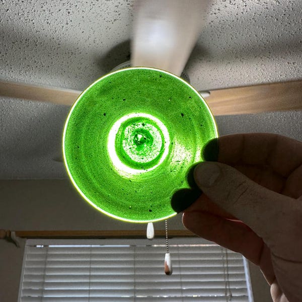 Blue Green & brown Stained Glass Rondles- 4 inches- Perfect for window art