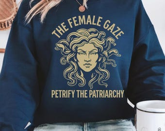Maglietta Medusa: maglietta grafica femminista, top The Female Gaze