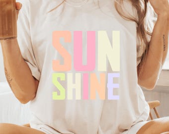 Sunshine Women Tee, Beach Life Gift for Her, Summer Trendy Shirt, Distressed Beach Mom Gifts, Lake Pool River Birthday Gifts