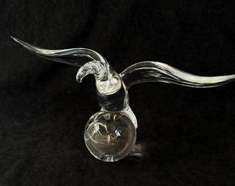 Steuben Crystal Eagle Sculpture