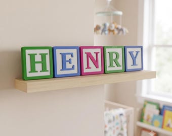 Colorful Nursery Name Sign STL | Kids Nursery Name | 3D Printable Name Sign