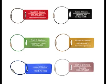 Custom Laser Engraved Aluminum Luggage Tag: Personalized Travel ID