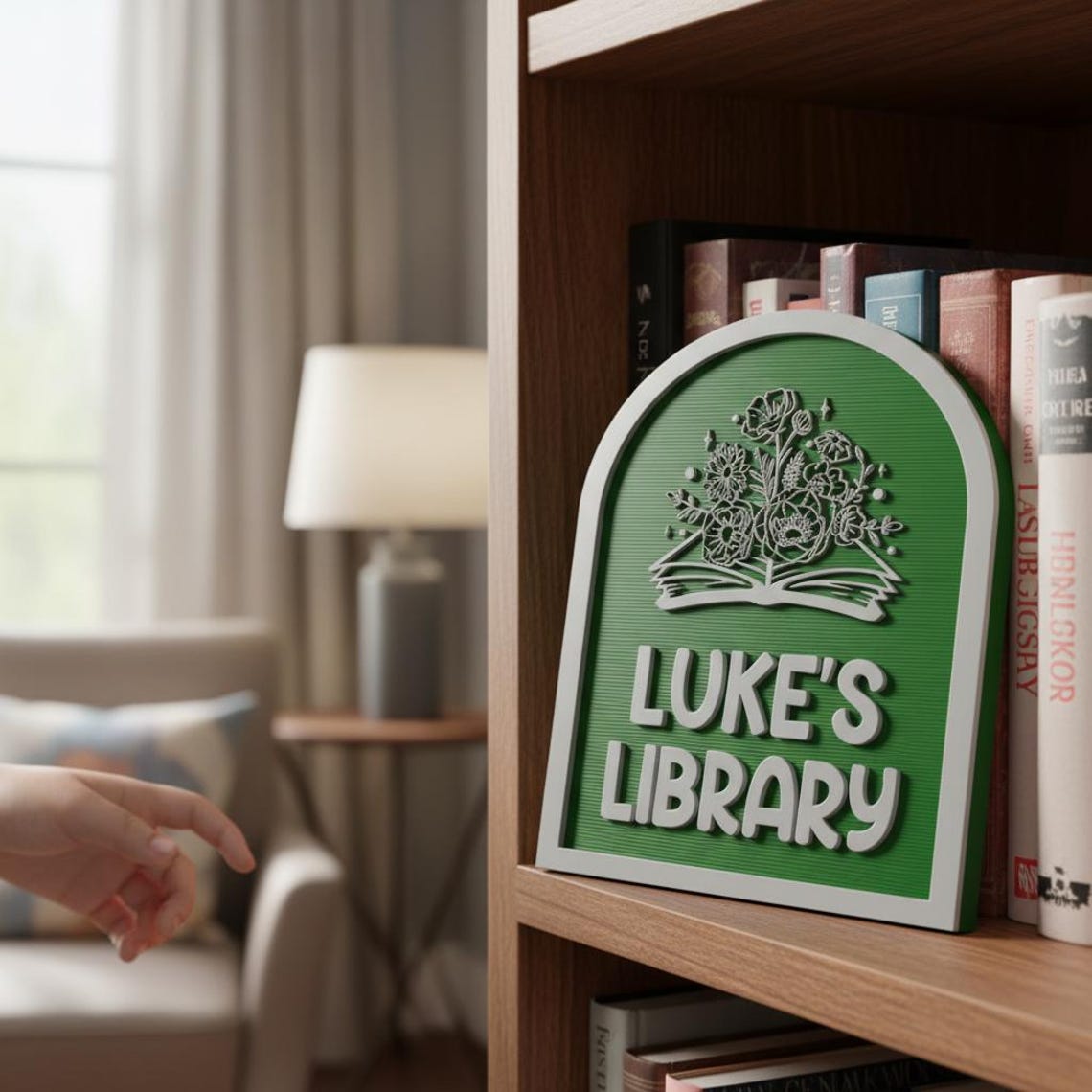 Good Library Names COMMERCIAL LICENSE | Custom Library Sign STL File Digital ...