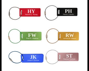 Custom Laser Engraved Aluminum Luggage Tag: Personalized Travel ID