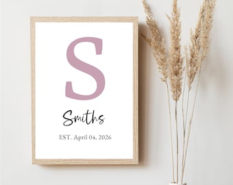 Personalized Name Wall Art | Monogram Wall Art | Custom Digital Download | 300 DPI JPG