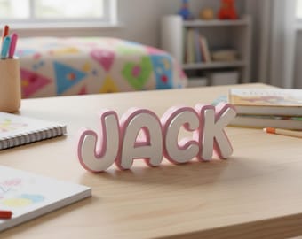 COMMERCIAL LICENSE | Free Standing Nameplate STL File | 3D Print Desk Name Plate | Personalized Name Sign | Digital Download