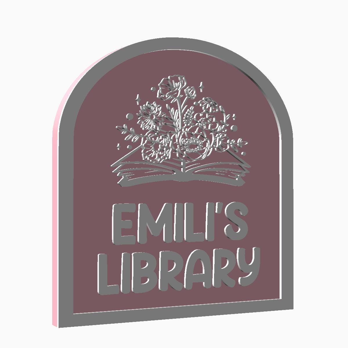 Good Library Names COMMERCIAL LICENSE | Custom Library Sign STL File Digital ...