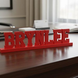 COMMERCIAL LICENSE | Free Standing Nameplate STL File | 3D Print Desk Name Plate | Personalized Name Sign | Digital Download