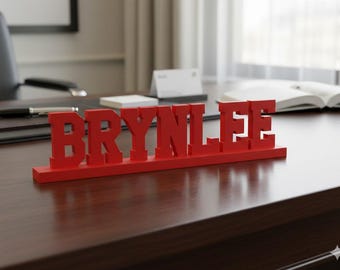 COMMERCIAL LICENSE | Free Standing Nameplate STL File | 3D Print Desk Name Plate | Personalized Name Sign | Digital Download