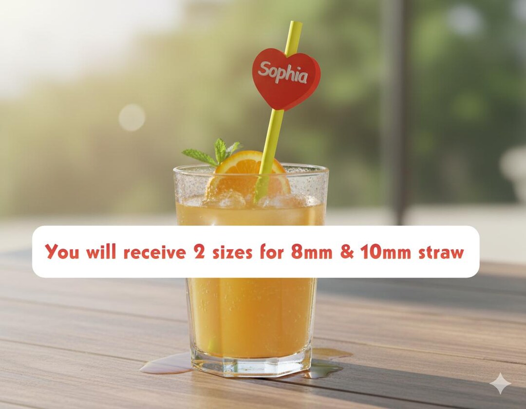 COMMERCIAL LICENSE | Digital STL File Download | Heart Straw Name ...