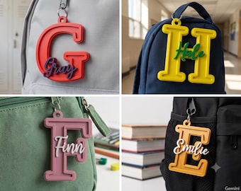 COMMERCIAL LICENSE | Personalized Name Tag | Keychain Bag Tag | STL File: 3D Printing Digital Download