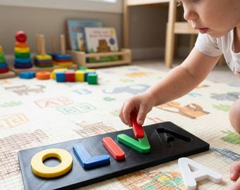 COMMERCIAL LICENSE | Montessori Name Puzzle STL | Kids Learning Puzzle | Personalized Name Puzzle | 3D Printable Educational Toy | Digital