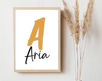 Personalized Name Wall Art | Monogram Wall Art | Custom Digital Download | 300 DPI JPG
