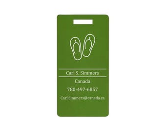 Large Custom Laser Engraved Aluminum Luggage Tag: Personalized Travel ID - 90mm × 50mm