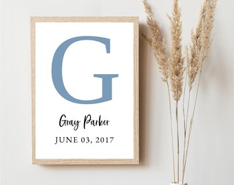 Personalized Name Wall Art | Monogram Wall Art | Custom Digital Download | 300 DPI JPG