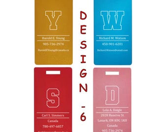Large Custom Laser Engraved Aluminum Luggage Tag: Personalized Travel ID - 90mm × 50mm