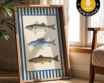 Rustic Fishing Wall Art: Cabin Decor Print (Digital Download)