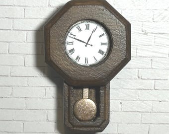 Miniature Dollhouse Wall Clock