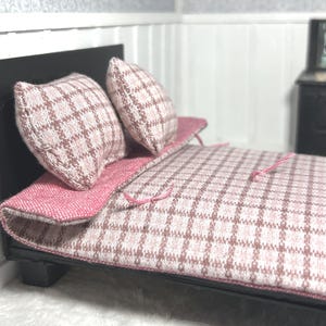 Hand-Crafted Miniature Dollhouse Quilt, Scale 1:12, Bedroom, Miniature Accents, Miniature Bedding