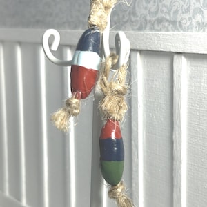 Miniature Dollhouse Buoys, Sailboat, Boating, Scale 1:12, Nautical Decor, Vintage, Mini Accessories