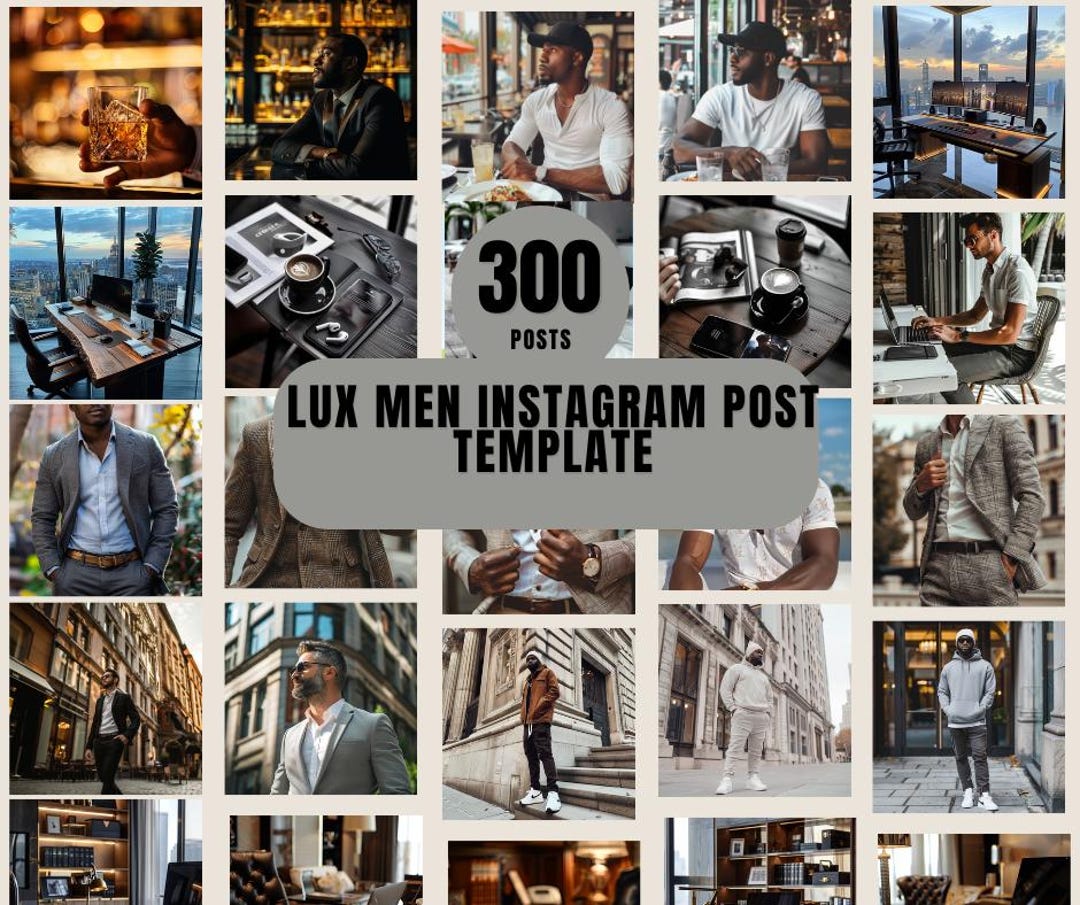 Men Simple Post 300 Lux Men Instagram Post Template, Masculine Social Media Design ...