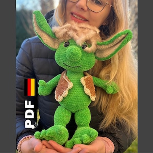 Amigurumi crochet pattern Goblin Hugo (PDF, German)