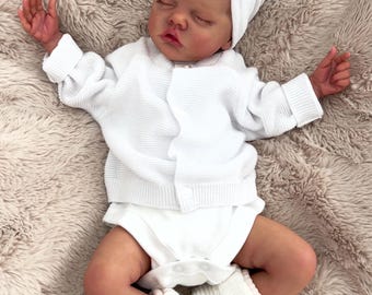 全身シリコン製リボーンベビードール（女の子）：17インチ、解剖学的に正確な手作りアート