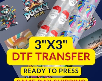 DTF Transfer, Full Color Custom DTF Gang Sheet, High Quality, Ready To Press Transfers, Custom Heat Transfer, Direct To Film DTF Print