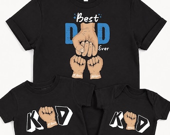 Custom Best Dad Hand Shirt, Dad Hand With Kid Names T-Shirt, Best Dad Ever Sweatshirt, Custom Kids Name Shirt, Fathers Day Gift