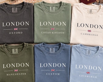London Shirt Comfort Colors Tee, London Travel Shirt, England Trip Tee, London Souvenir, British Gift, UK Vacation Shirt