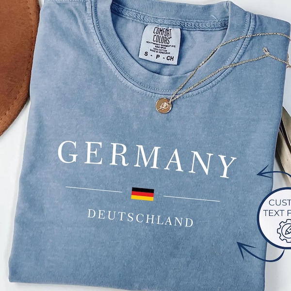 Comfort Colors Germany Flag Tee, Vacation Travel in Germany Tee, Tee With a German Style, Germany Lover Tee, Germany Gift For Friend T-Shirt
