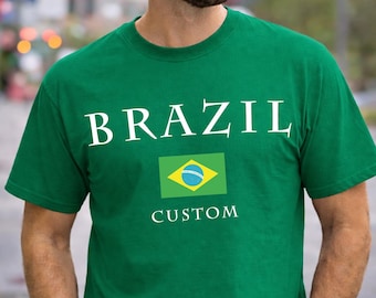 Brazil Soccer Shirt 2026, Brazil Football Tee, World Soccer Brazil Shirt, Custom Brazil Fan Shirt, Personalized Soccer Tee