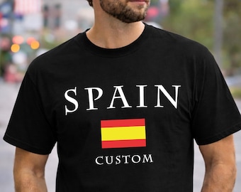 Spain Soccer Shirt 2026, World Soccer Spain Shirt, Custom Spain Football Tee, Spain Fan Shirt, Personalized Soccer Jersey Tee