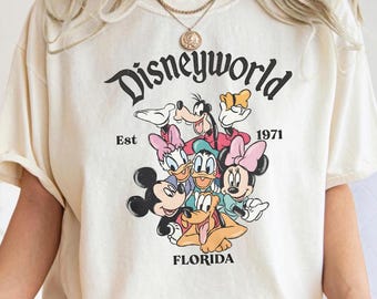 Comfort Colors® Retro Disneyworld Florida Shirt, Vintage Disney World Est. 1971 Tee, Magic Kingdom Shirt, Family Vacation Shirt, Disney Trip