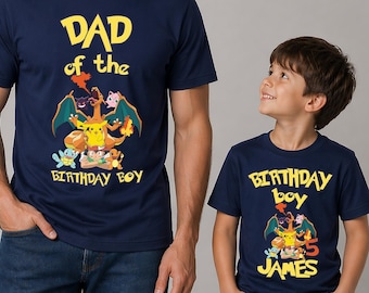 Custom Birthday Boy Shirt, Dad of Birthday Boy Shirt, Matching Family Birthday Shirts, Kids Birthday Outfit, Gamer Theme Party Tee