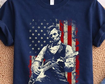 Abraham Lincoln Playing Guitar Shirt, Funny History Lover Hoodie, Political Humor Sweater, 1776–2026 Tee
