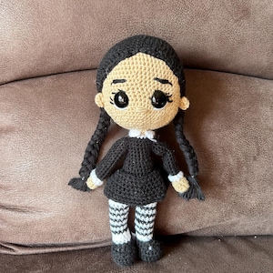 Wednesday crochet doll