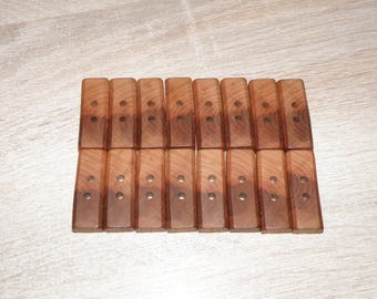 Large 16 Handmade apple wood Tree Branch Buttons , accessories (1,77" diameter x 0,63" thick)