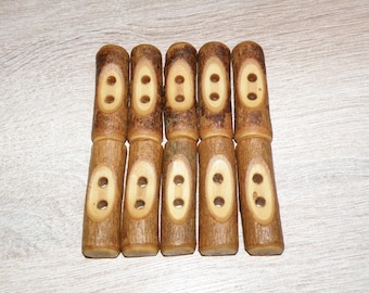 10 Handmade lilac wood Tree Branch Buttons , accessories (1,77" diameter x 0,55" thick)