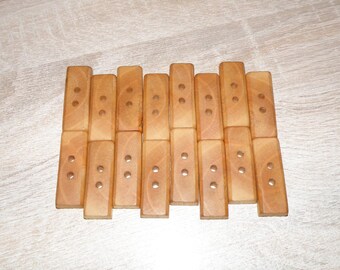 Large 16 Handmade plum wood Tree Branch Buttons , accessories (1,77" diameter x 0,63" thick)