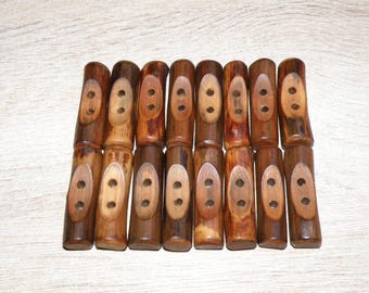16 Handmade apple wood Tree Branch Buttons , accessories (1,57" diameter x 0,47" thick)