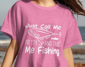 Girls Fishing Shirt: Pretty Angler Racerback Tank Top