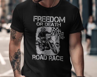 Motocross Dirt Bike Tshirt, Freedom or Death Shirt, Offroad Dirt Lover, Dirt Bike Rider, Dirt Bike T Hoodie, Dirt Bike Fan, Enduro Shirts