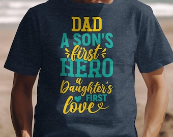 Dad Hero Love T-Shirt: Father's Day Matching Shirt