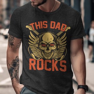 This Dad Rocks Shirt, Rock Husband Tshirt, Father&#39;s Day Gift, Fathers Day Shirt, Rocker Dad Gift, Rocker Dad Tee, Birthday Gift for Dad