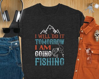 Funny Fishing Graphic Tee: Angler Gift for Father's Day