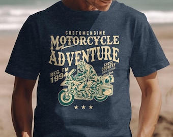Motorcycle Adventure T-Shirt: Enduro Touring Bike Rider Gift