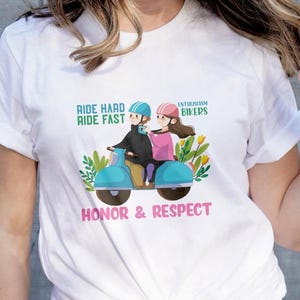 Couple Scooter Shirt, Valentines Riding Shirt, Moped T-Shirt, Scooter Silhouette Shirt, Retro Scooter T-Shirt, Scooter Lover Tshirts