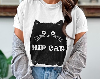 Hip Hop Cat Graphic T-Shirt: Urban Streetwear Tee